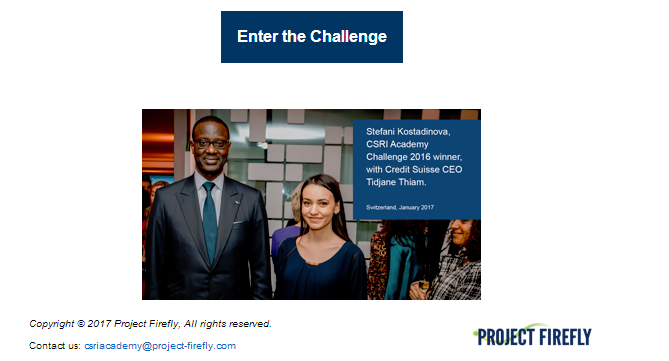 CSRI Academy Challenge 2017(Credit Suisse)